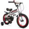 Hiland 16 Zoll Kinderfahrrad mit Stützrädern Klingeln Handbremse für Jungen Kinder Fahrrad Silber