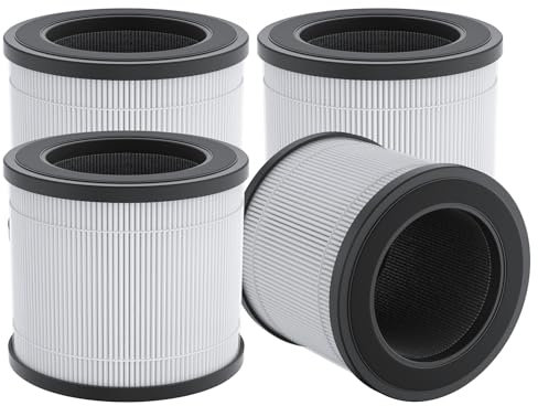FULMINARE PU-P05 Air Purifier Replacement (4 Pack) Quiet Air Cleaner Filtering Out 99.97% 0.01 Microns, Smoke, Pollen, Particles
