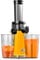 AOBOSI - Exprimidor pequeño lento con función de masticación inversa, exprimidor eléctrico con cepillo y 2 tazas, prensa de frutas eléctrica multifunción (naranja, 45 mm)