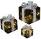 Bambelaa! 3er Led Deko Geschenke Leucht Boxen Timer Weihnachts Dekoration Weihnachtsdeko Beleuchtet Deko Weihnachten Schwarz-Silber