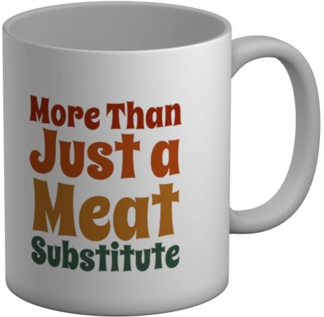 Shopagift Tofu Lover Mug More Than just a Meat Substitute White 11oz Large Ceramic Cup