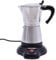RjcdOPL Cafetera Eléctrica Italiana con Base, Para 6 Tazas Espresso, 300 ml, 480 vatios, Aleación de aluminio, rotación 360°, 10,2 x 19,5 cm (plata)