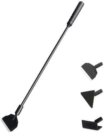 Kit Limpieza Tanque Acuario, 3 en 1 Kit de Herramientas de Limpieza de Acuarios,Varillas Desmontable, Esponja, Raspador de Algas, Herramientas de Limpieza Algas Negro, Fish Tank Cleaner 3 in 1 Kit