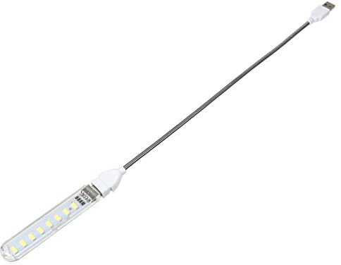 Vaguelly Usb Licht 8-led Atmosphärenlampe Flexibles Rohr Leselampe Nachtlicht Usb Computerzubehör Für Büro Reisen