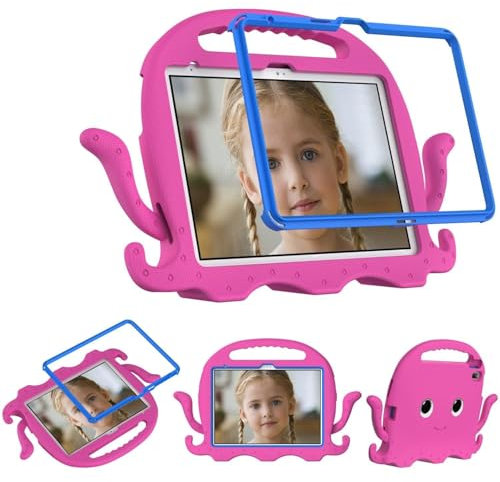 Funda para tableta Compatible with iPad 10th Generation 10.9 inch 2022 Case Without Screen Protector, Lightweight Shockproof Kids Cover , Anti-Slip Corners Tablet Case with Shoulder Strap for Children