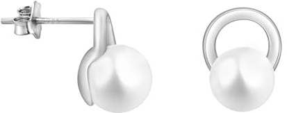 SOFIA MILANI - Damen Ohrringe 925 Silber - Kreis Perlen Ohrstecker - E3062