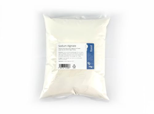 Sodium Alginate 1kg - Food Grade Natural Thickener Gelling Agent - E401