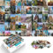 1000 Adult Pieces Jigsaw Puzzle Travel poster collage Family Entertainment Toys 26x38cm Great Gift for Games for 14+