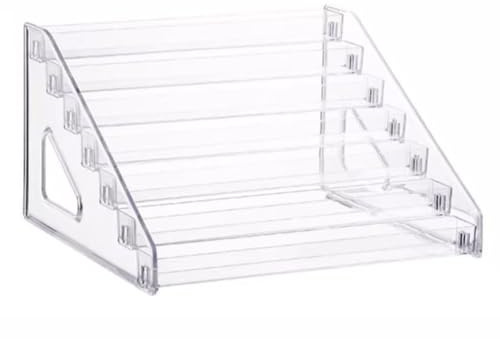 Bosiyrggrl Multi-Layer Ladder Rack Storage Rack Cosmetic Lipstick Display Rack Transparent Storage Box
