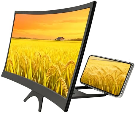 Lente d'ingrandimento per schermo del telefono cellulare - Amplificatore per telefono da 12 pollici con funzione pieghevole | Amplificatore di schermo cellulare per bambini, video, visione di film