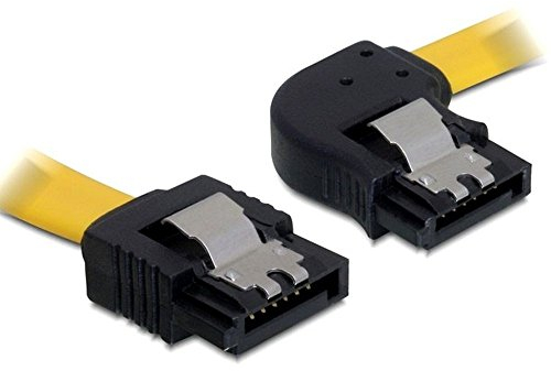 Delock SATA 3 Gb/s Kabel gerade auf rechts gewinkelt 30 cm gelb