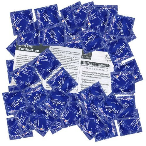 Reflex Standard, Großpackung mit 144 Kondomen, zylindrisch, feucht