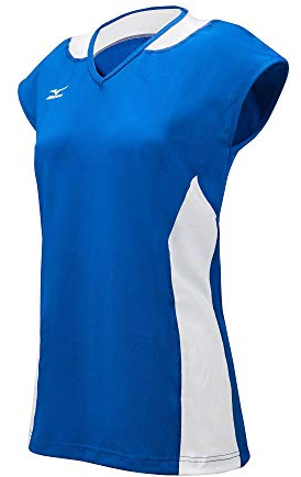 Mizuno Damen Klassische Mystic Cap Sleeve Jersey, Damen, Royal/Weiß