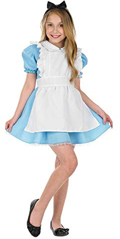 Fun Shack Alice Kostüm Kinder, Kostüm Alice, Wunderland Kostüm, Halloween Kostüm Alice, Halloween Kostüm Kleinkind Mädchen, Alice Kostüm, Mädchen Faschingskostüm XL