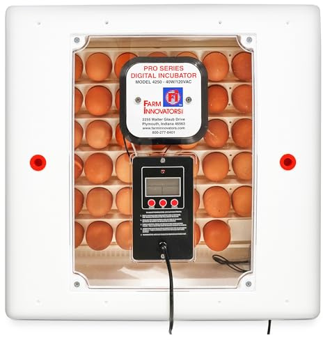 Farm Innovators 41 Egg Digital Circulated Air Incubator w/Auto Turning & Humidity Control - Automatic Incubating Machine for Hatching Chicken Eggs and Poultry Farming