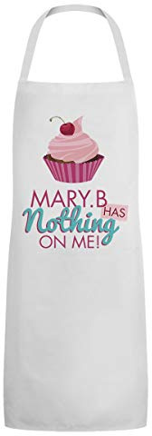 Grindstore Mary B Has Nothing On Me Apron White 60x84.5cm