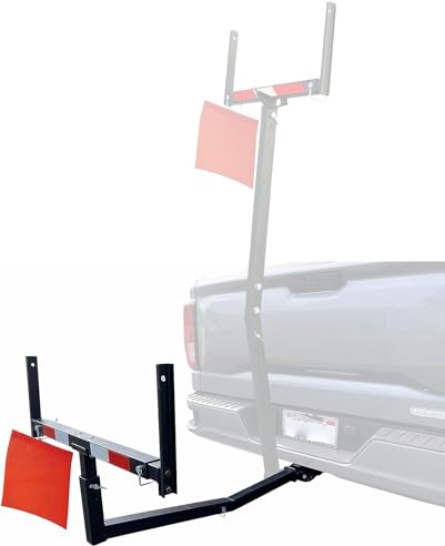 MAXXHAUL 70231 Anhängerkupplung-Halterung, Pick Up Truck-Bettverlängerung für Leiter, Rack, Kanu, Kajak, Lange Rohre und Holz, schwarz, 94 x 48,3 x 7,6 cm