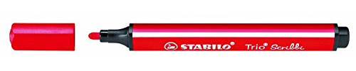 STABILO Triangular Fibre-Tip Pen Trio Scribbi - Pack of 1 - Red