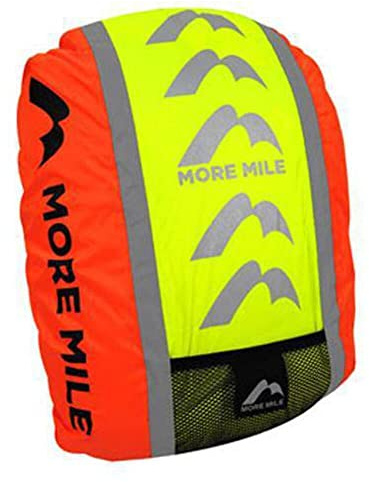 More Mile High Visibility Water-Resistant Backpack Cycle Cover, Weatherproof Reflective Rucksack Cover