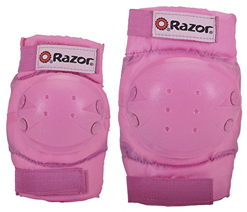 Razor Girl 's Rodilleras y Coderas Pad Set, Color Rosa