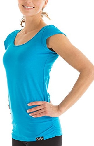 WINSHAPE Damen Fitness Freizeit Yoga Pilates Wtr4 Kurzarmshirt, Türkis, XS EU