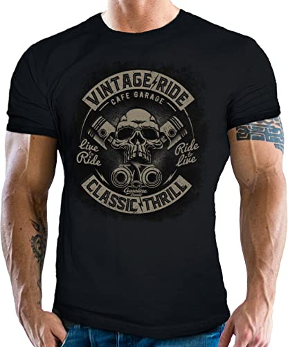 Gasoline Bandit Original Design Biker Shirt: Vintage Ride Classic Thrill
