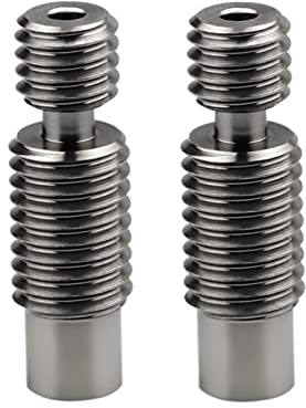 2 Stück 3D-Drucker, superglatt, Titan-Legierung, Hitzebrechen, Ganzmetall-Thermo-Fass-Futterrohr, Heatbreak-Hals, für 1,75 mm V6 Hotd und Titan Aero Extruder