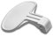 vhbw maniglia per porta/sportello compatibile con Hoover HNL3146-80, HNL3156-80, HNL3166Z-80, HNL6106.5-04, HNL6126 lavatrice plastica bianco