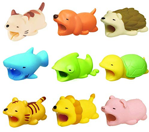 9 PCS Cable Bite for Cellphone Cable Cord Cute Animal Phone Accessory Protector