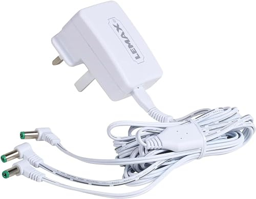 Lemax 94565-UK Power Adaptor 4.5V 550mA 3-Output (White) (UK Plug)