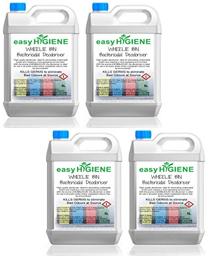 20 Litre WHEELIE BIN DEODORISER Bactericidal Freshener 4 x 5L bubblegum FRAGRANCED