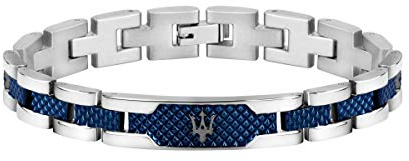 Maserati Maserati Herrenarmband, JEWELS Kollektion, aus Edelstahl, Grau PVD, Blau PVD - JM419ASC02