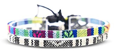 Made by Nami Boho Surfer-Armband 2-er Set Damen & Herren - Handmade Strand Festival Accessoires - Ethno Hippie Style - 100% Wasserfest & Verstellbar - Freundschaftsarmbänder Mädchen (Türkis & Weiß)