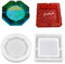 Jinlaili 2 Stück Resin Silikonform Aschenbecher, Epoxidharz Formen, Aschenbecher Harzform, Aschenbecher Form für Harz, Silikonformen Epoxidharz, Quadratischen Rhombus Aschenbecher Resin Form