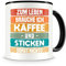Samunshi® Sticken Tasse mit Spruch Kaffee und Sticken Geschenk für Sticken Fans Kaffeetasse groß Lustige Tassen zum Geburtstag schwarz 300ml