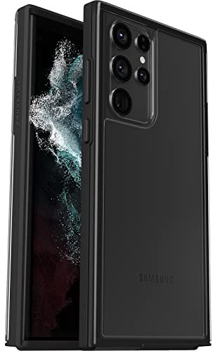 LifeProof SEE Hülle für Samsung Galaxy S22 Ultra, stoßfest, Sturzschutz bis 2 Meter, ultraschlank, schützende transparente Hülle, Nachhaltig hergestellt, Transparent/Schwarz