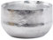 Wohnling Couchtisch Aluminium Silber 60x60x35 cm Wohnzimmertisch Hammerschlag, Designer Sofatisch Rund Alu Orientalisch, Runder Kaffeetisch Metall Klein