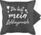 Kissenbezug - Valentinstag Partner Kissen Ideen - Du bist mein Lieblingsmensch - Herzmensch Herzens Mensch Geschenk Beste Freundin Geschenke Frauen Männer Kleine - 50 x 50 cm - Grau - für sie