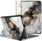 FINTIE Coque pour Microsoft Surface Pro 8 13 Pouces 2021 - Étui de Protection Fin et Rigide Pochette Multi-Angles, Housse Compatible avec Clavier Type Cover, Marbre Nuageux