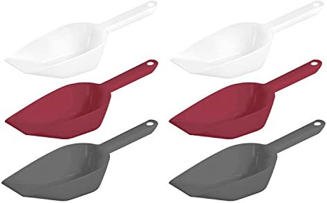 Westmark Lot de 6 pelles à pâtisserie, pesée, remplissage, 3 couleurs, 450 ml, plastique, Halvar, blanc/rouge/anthracite, 909522E6