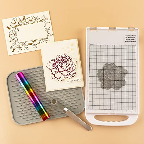 Foilpress Heat Press Crafting Foliermaschine fürUK Version 220V Kartenherstellung Basteln Scrapbooking Kits Folierplattform Glimmer System Papier Leder Prägung Vinyl Folie Transfer Folie Press Machine