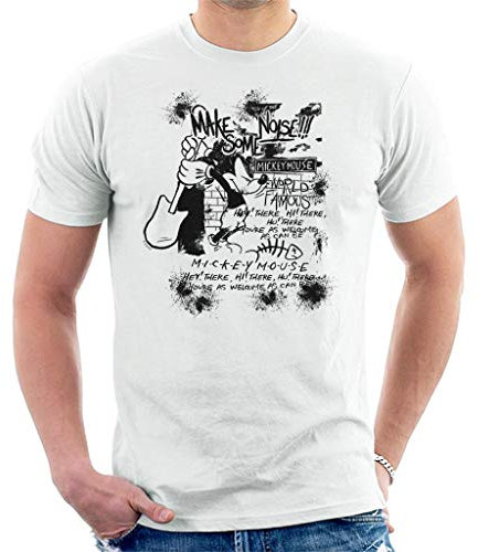 All+Every Disney Mickey Mouse Band Make Some Noise Men's T-Shirt White