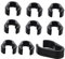 Mikinona 10pcs Microphone Stand Wire Clips - Durable and Flexible Mic Cable Holders - Mic Stand Cable Clamps for Secure Cable Management - Microphone Cable Clips for and Stage