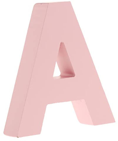 Gralara 26 Buchstaben Rosa Holz Festzelt Buchstabe Alphabet Namensschild Geburtstage Feiertage Dekoration Schild, A
