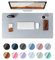 YSAGi Leather Desk Mat, Large Mouse Mat, Non-Slip Desk Pad, Waterproof PU Leather Table Protector Writing Pad for Office and Home (60 x 35 cm, Light Grey)