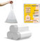 Small Trash Bags 4 Gallon Drawstring, Inwaysin 4 Gallon Trash Bag Extra Strong, Small Garbage Bags for Bathroom Can Bedroom Office Can, Unscented, Quick Cinch,15-18L, White, 54Count