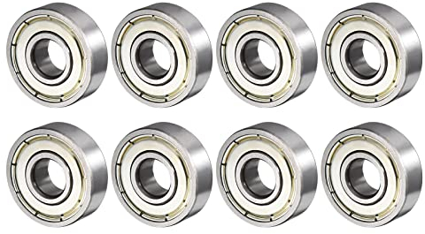 QUARKZMAN 608ZZ 8x22x7mm Kugellager x 8Stk. Hoch Kohlenstoffstahl für Maschinen und Werkzeuge Doppelt staubdicht