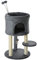 PawHut Arbre à Chat avec griffoir Arbre à Grimper pour Chat Centre d'activités avec Niche Hauteur 73,5 cm Jeu Pompons Suspendu - sisal et Peluche Grise