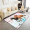 Pferd Teppich 100x150cm Matte Teppich Weich Gemütlicher Teppich Galloping Pferd Kirsche Blüte Wetterfest Dekor Bodenmatte Kinder Mädchen Zimmer Wetterfest WohnzimmerTeppich für Küche und Balkon