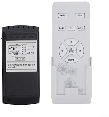Mando a distancia para ventilador de techo, luz universal para ventilador de techo, receptor de control remoto, controlador inalámbrico de sincronización adecuado para el hogar y el hotel